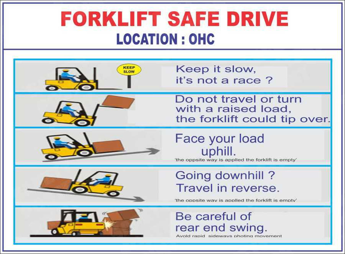 Forklift Safe Driving - Illustrated Reminders