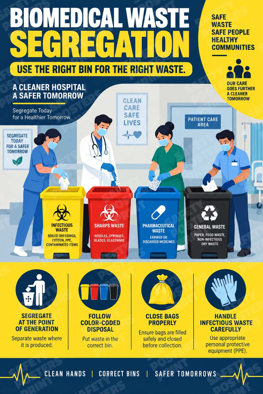 Biomedical Waste Segregation - Use the Right Bin