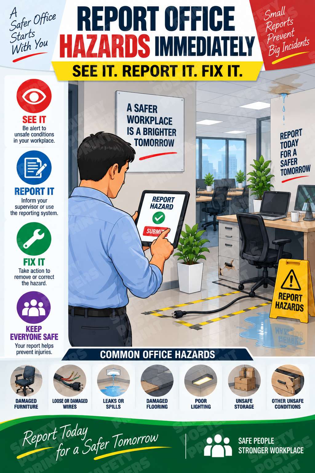 Report Office Hazards Immediately - See It Report It Fix It