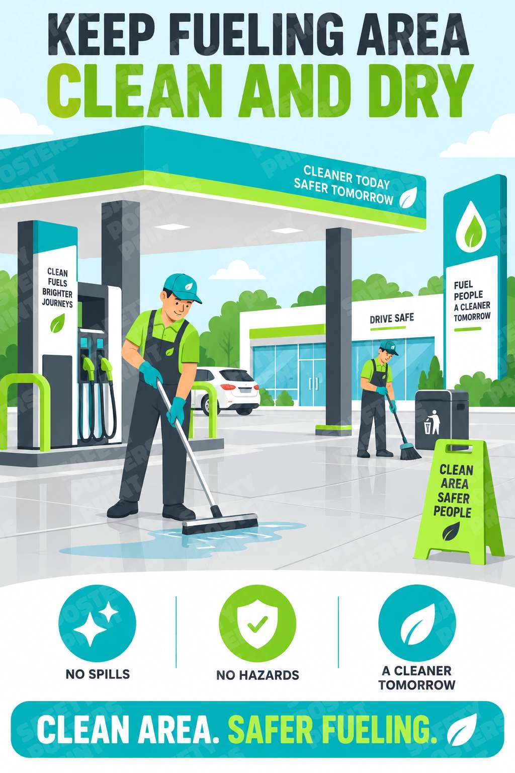 Keep Fueling Area Clean and Dry