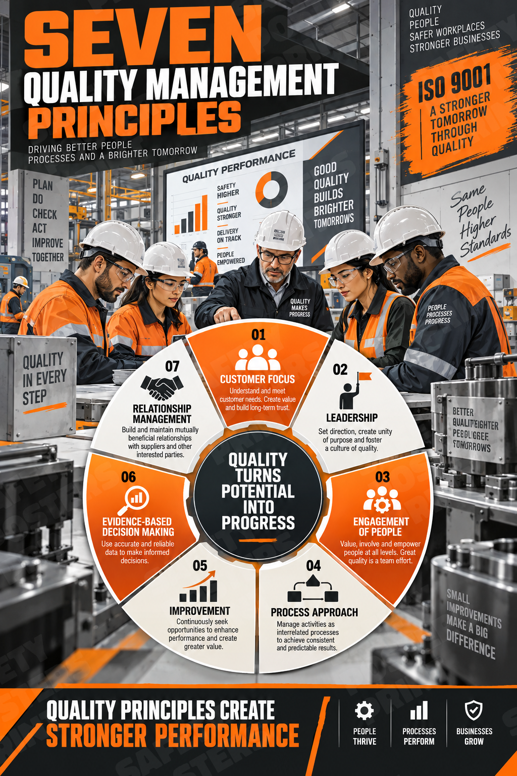Seven Quality Management Principles - Safety Poster - SMS-73