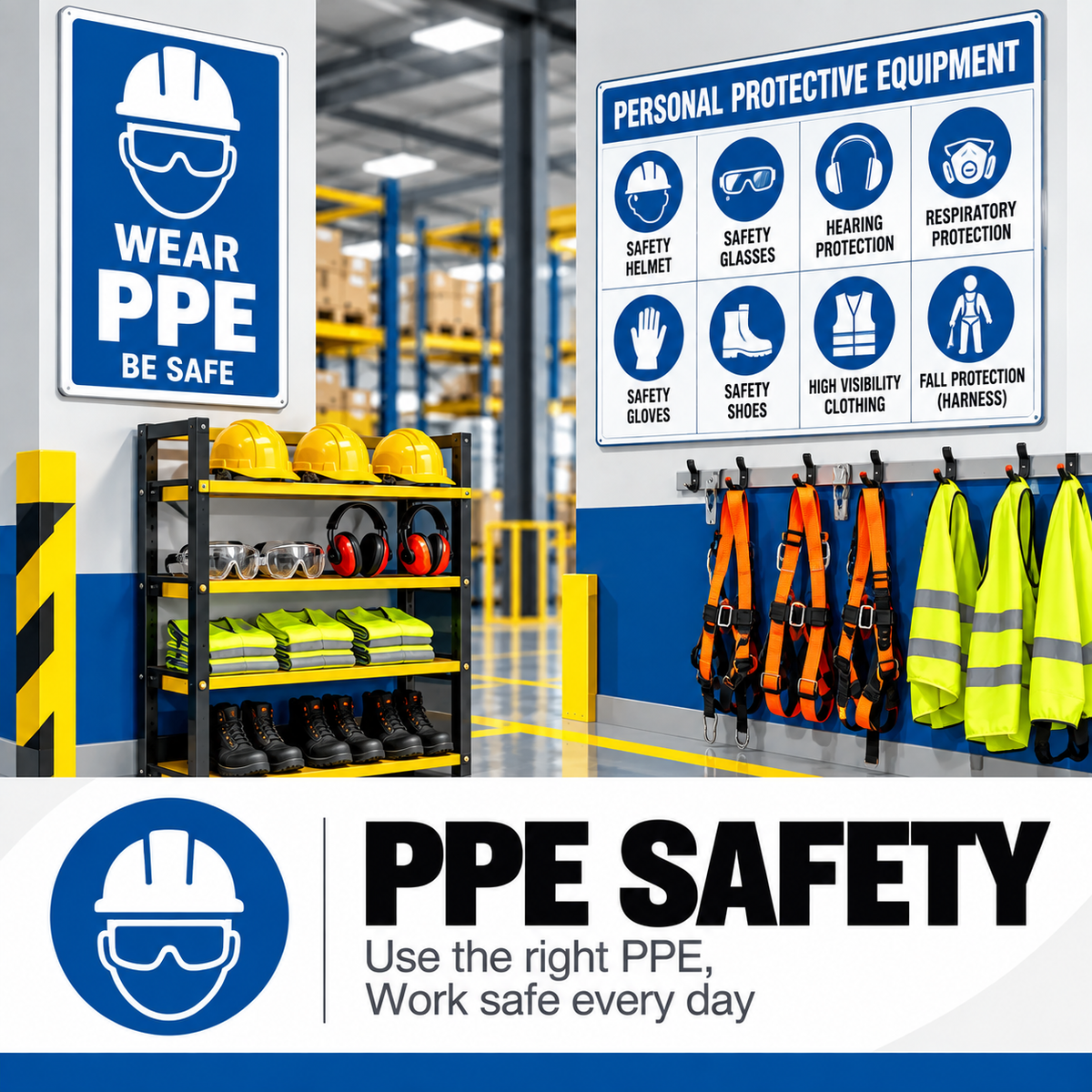 PPE Safety Posters & Mandatory PPE Signs