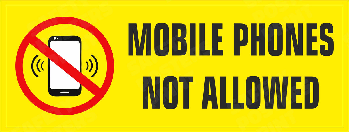 Mobile Phones Not Allowed - Prohibition Sign - PRO-88