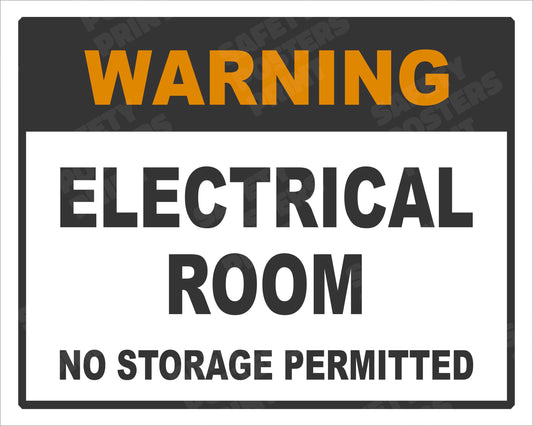 Warning - Electrical Room, No Storage Permitted