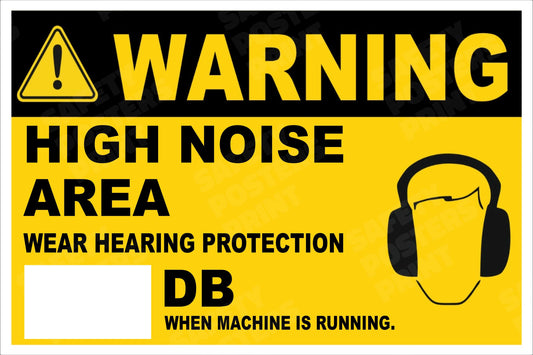 Warning - High Noise Area, Wear Hearing Protection - WARN-12