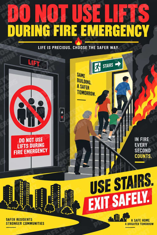 Do Not Use Lifts During Fire Emergency CC-12
