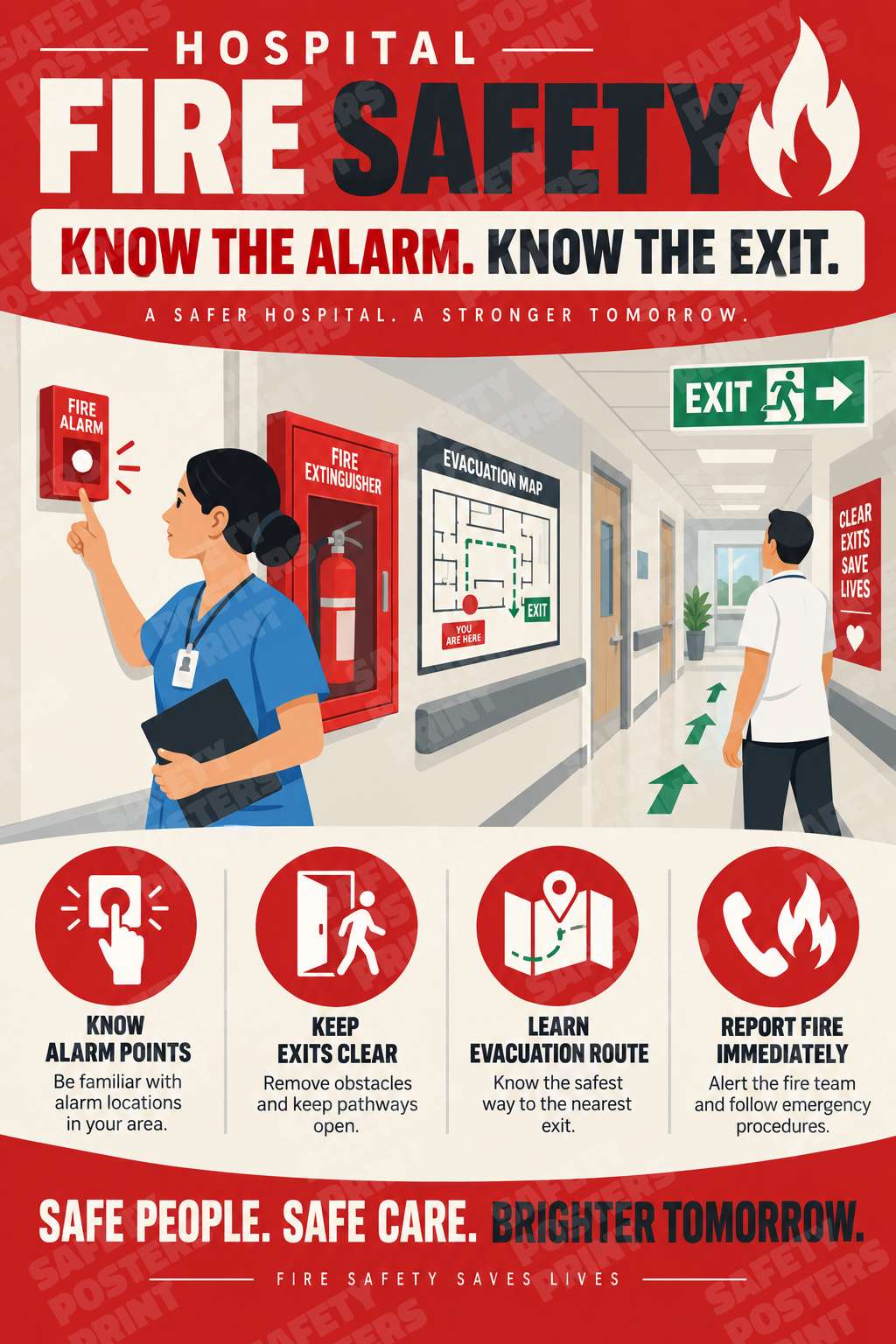 Hospital Fire Safety - Know the Alarm, Know the Exit CC-49