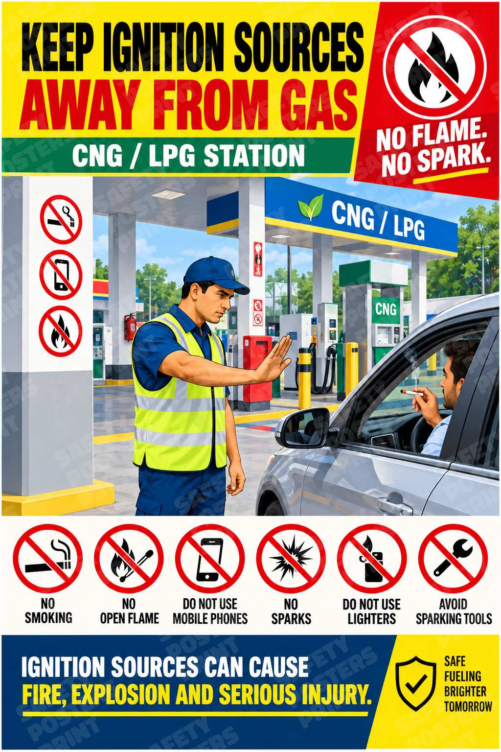 Keep Ignition Sources Away from Gas - CNG and LPG Station Safety