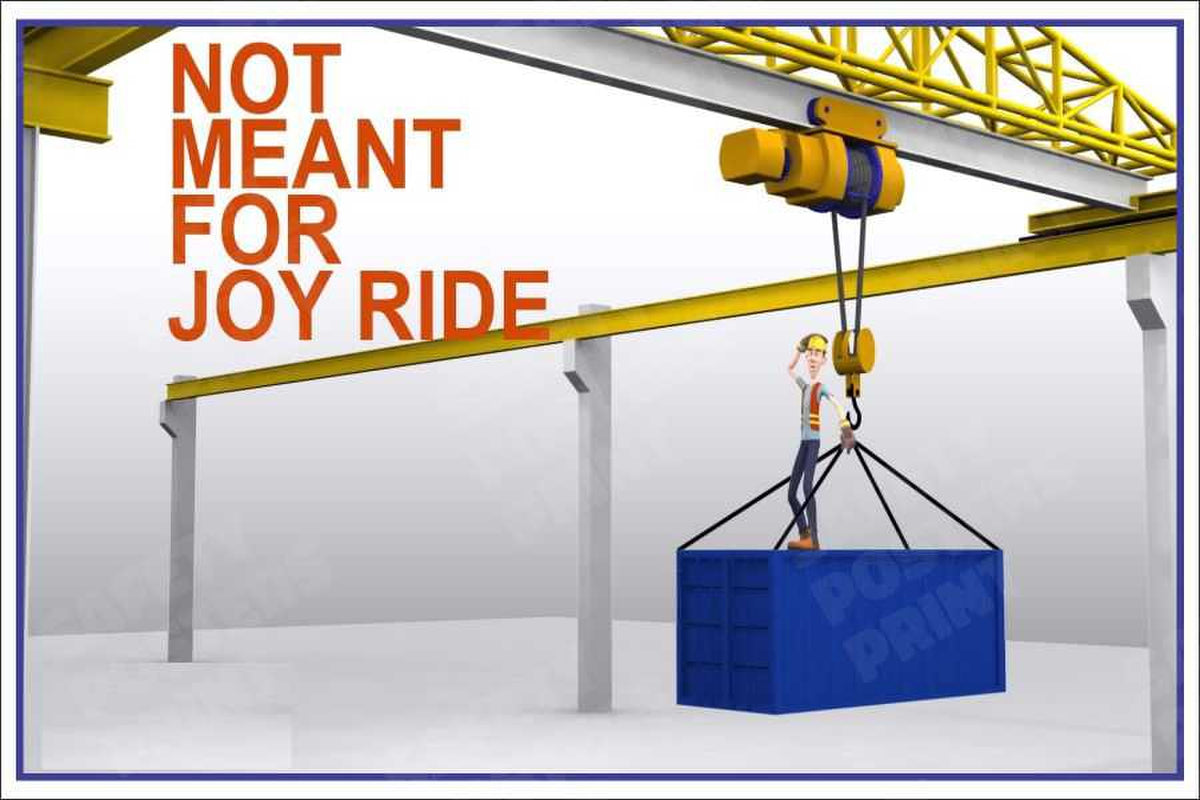 No Riding on Suspended Loads - Crane Safety