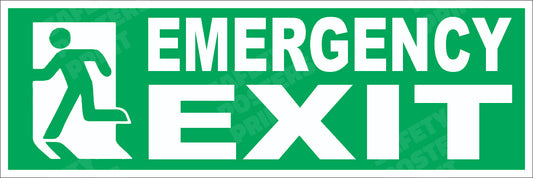 Emergency Exit - Left-Facing Running Man
