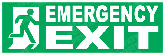 Emergency Exit - Right-Facing Running Man