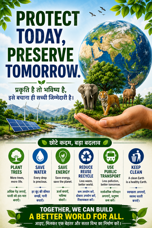 ENV-38 Protect Today, Preserve Tomorrow workplace safety poster