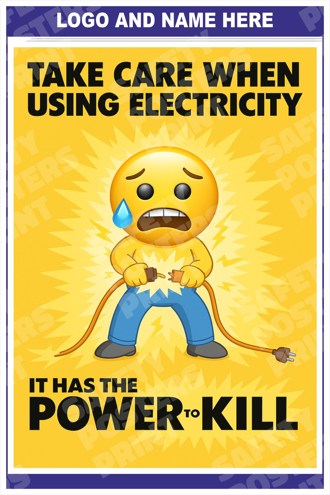 ES-15 Take Care When Using Electricity - It Has the Power to Kill. Workplace safety poster.