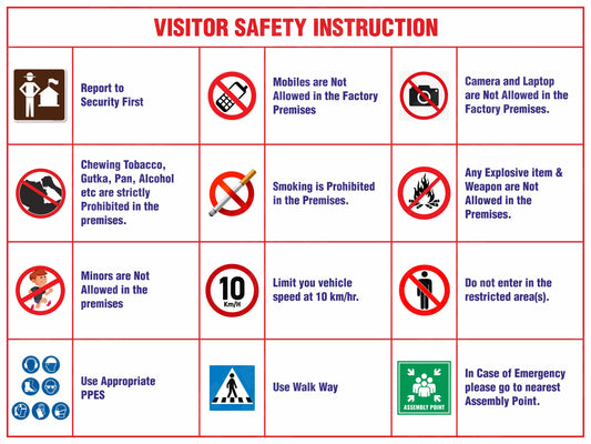 Visitor Safety Instructions for Factory Entry