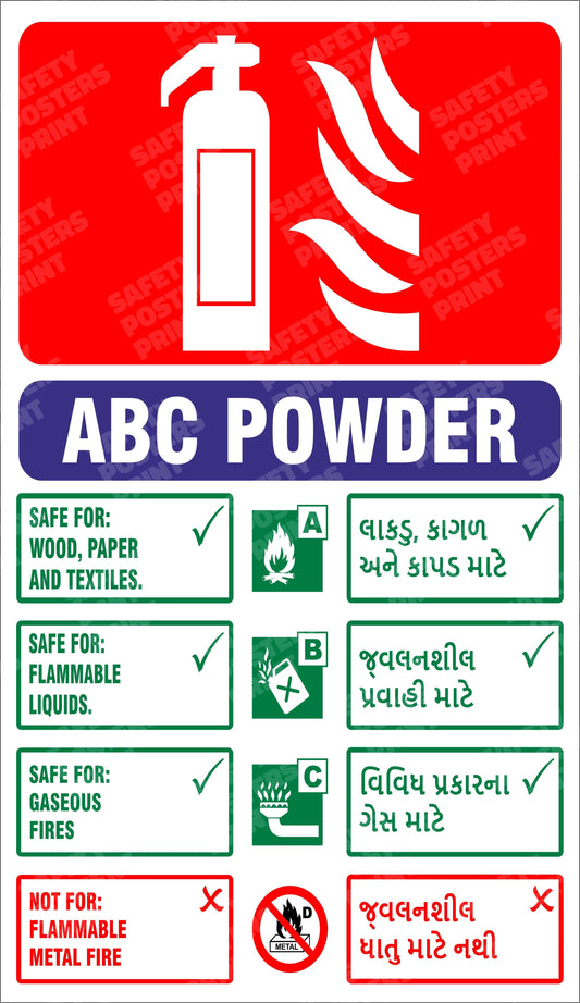ABC Powder Fire Extinguisher - Gujarati Safety Guide