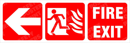 Fire Exit - Left Direction Sign