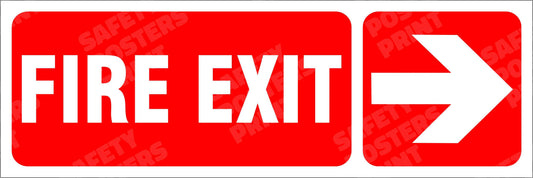 Fire Exit - Right Direction Sign