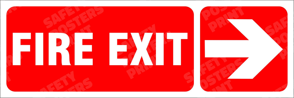 Fire Exit - Right Direction Sign