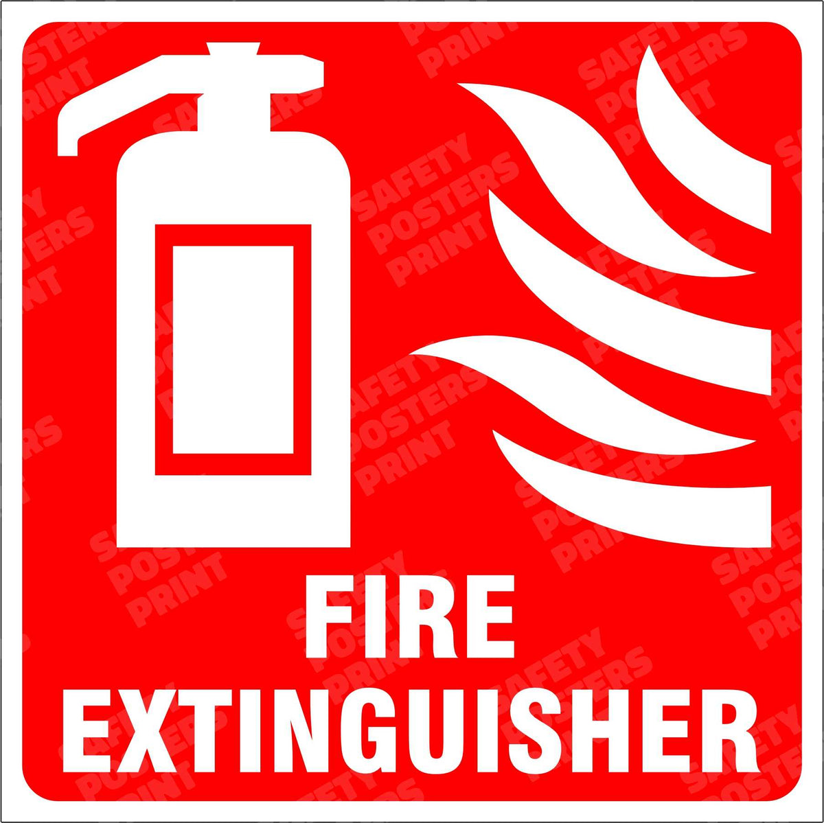 Fire Extinguisher - Square Equipment Sign