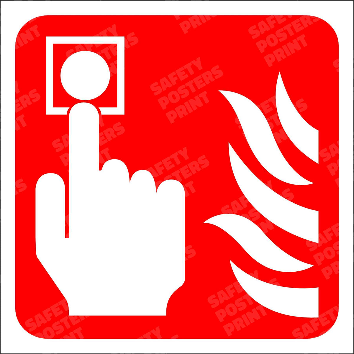 Fire Alarm Call Point - Square Equipment Sign
