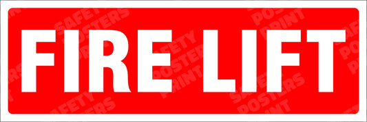 Fire Lift - Identification Sign