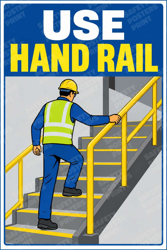 Use Handrail - Workplace Stair Safety
