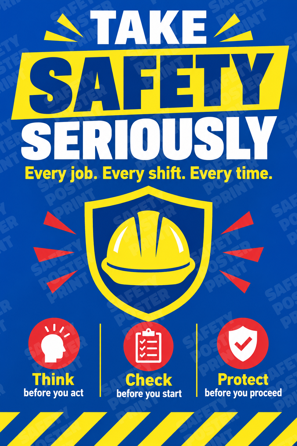 Take Safety Seriously - English vertical safety poster - GS-137