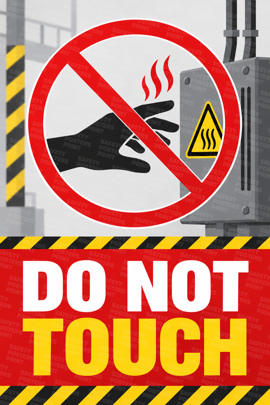 Do Not Touch - Hot Surface Hazard safety poster
