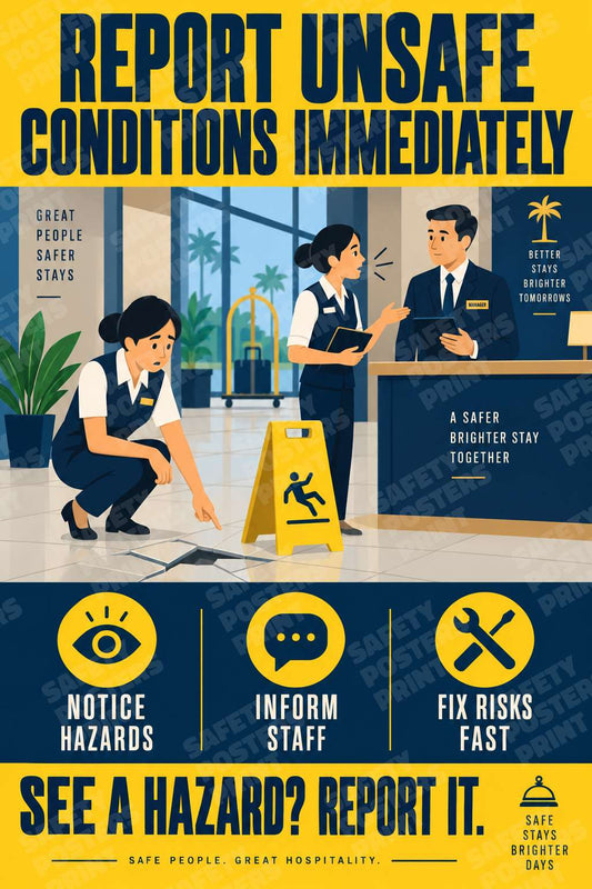 Report Unsafe Conditions Immediately - See a Hazard Report It