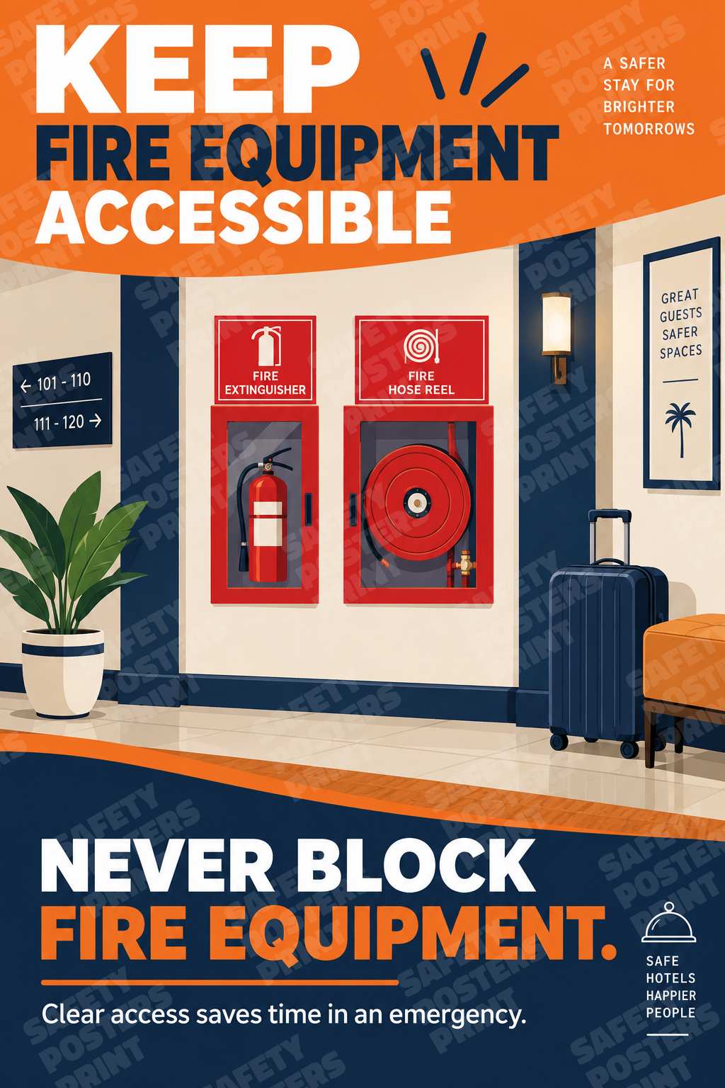 Keep Fire Equipment Accessible - Hotel Safety