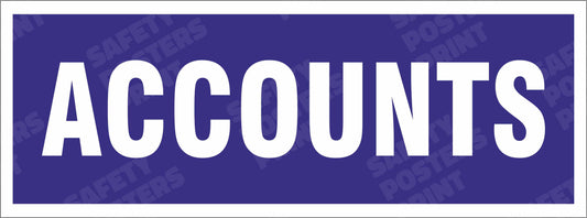 Accounts information sign board