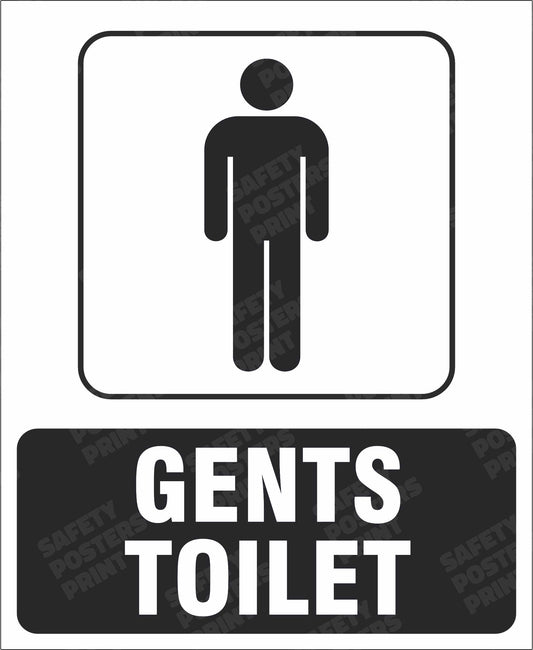 Gents toilet information sign board