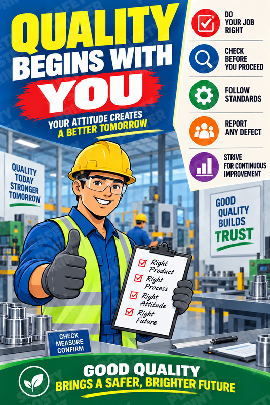 Quality Begins With You - Check and Confirm - English vertical safety poster - LQC-87