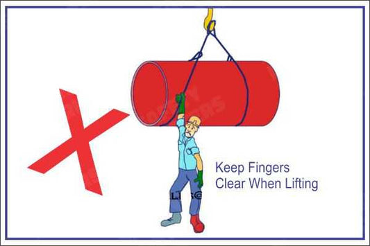 Keep Fingers Clear When Lifting Drums