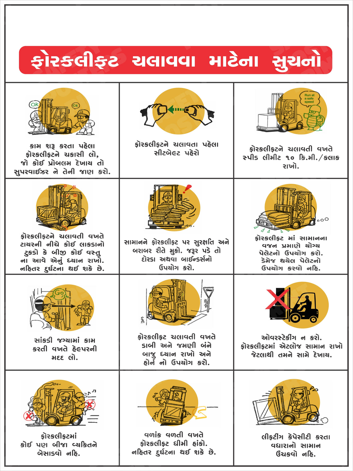 Forklift Operating Tips - Gujarati Safety Guide
