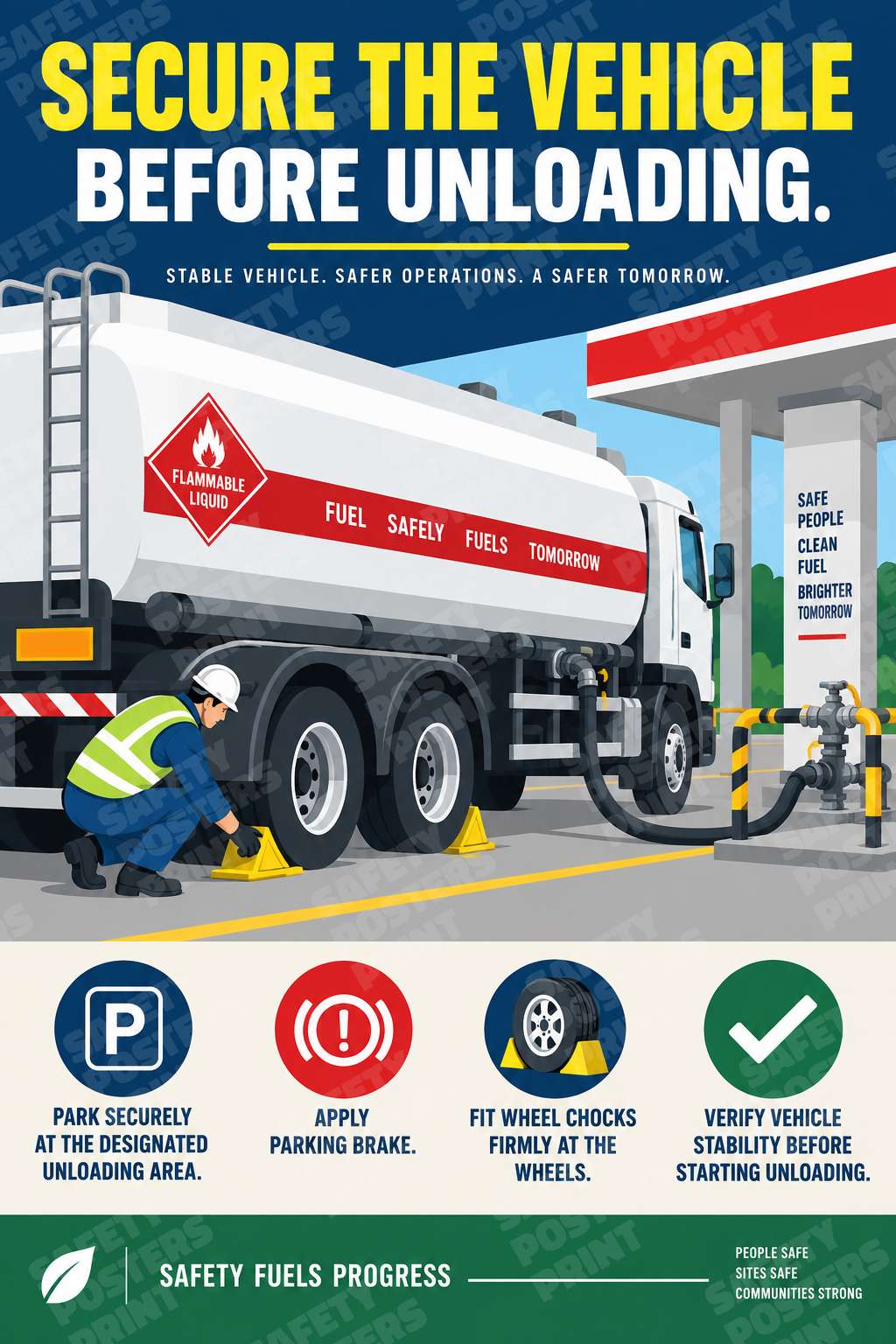 Secure the Vehicle Before Unloading - Fuel Tanker Safety