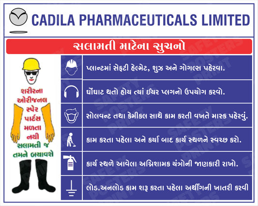 Worker PPE and Safety Instructions - Gujarati