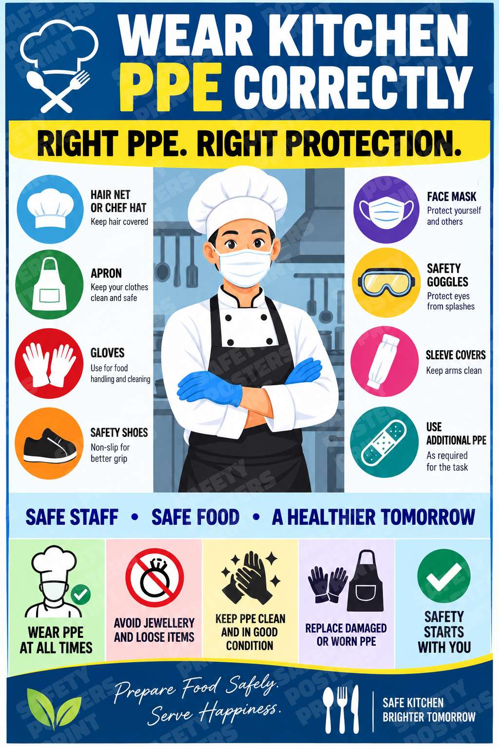 Wear Kitchen PPE Correctly - Safe Staff Safe Food