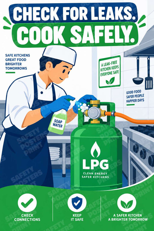 Check for Leaks Cook Safely - LPG Connection Awareness