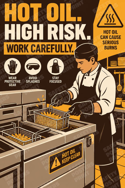 Hot Oil High Risk - Work Carefully