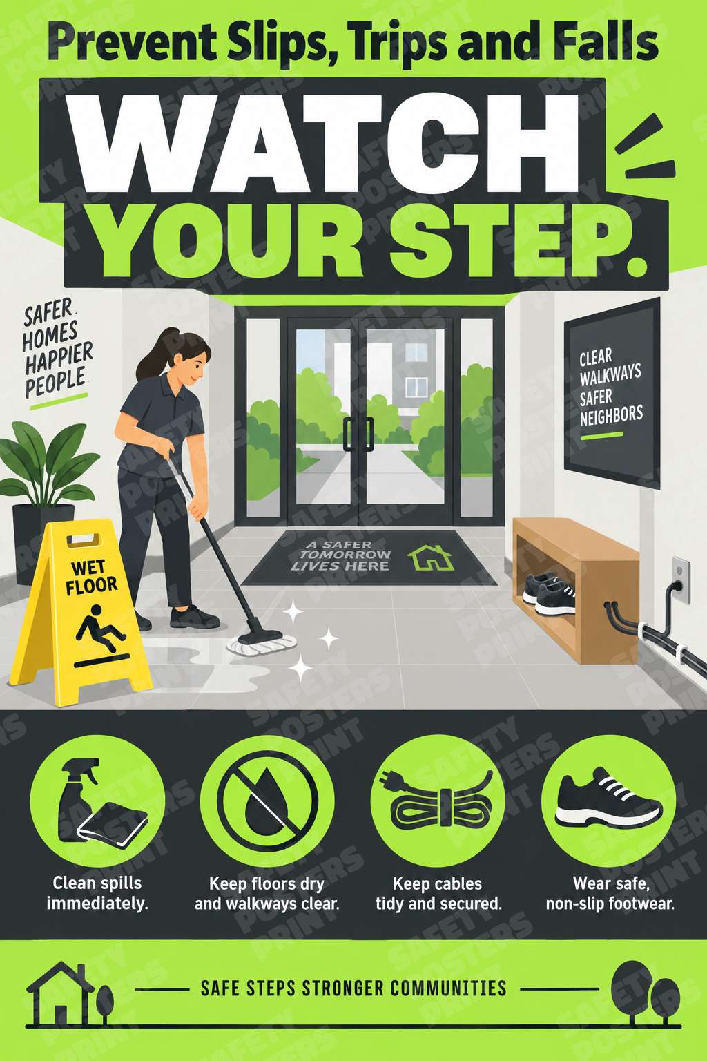 Prevent Slips Trips and Falls - Watch Your Step at Home