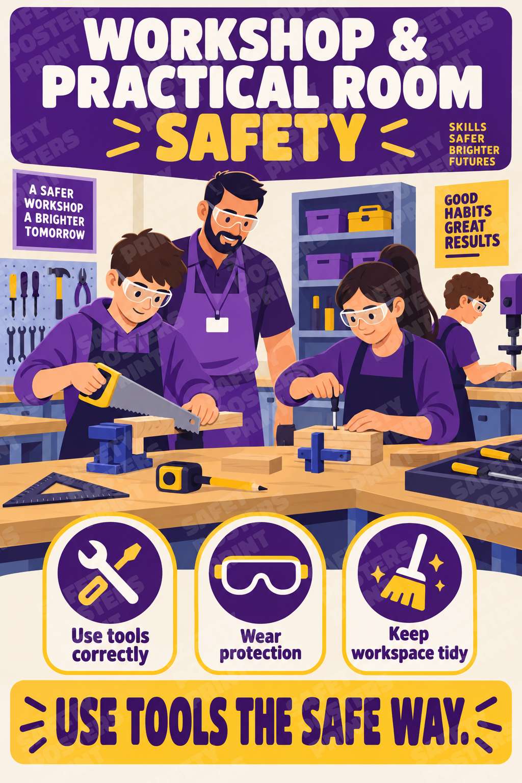 Workshop and Practical Room Safety - Use Tools the Safe Way