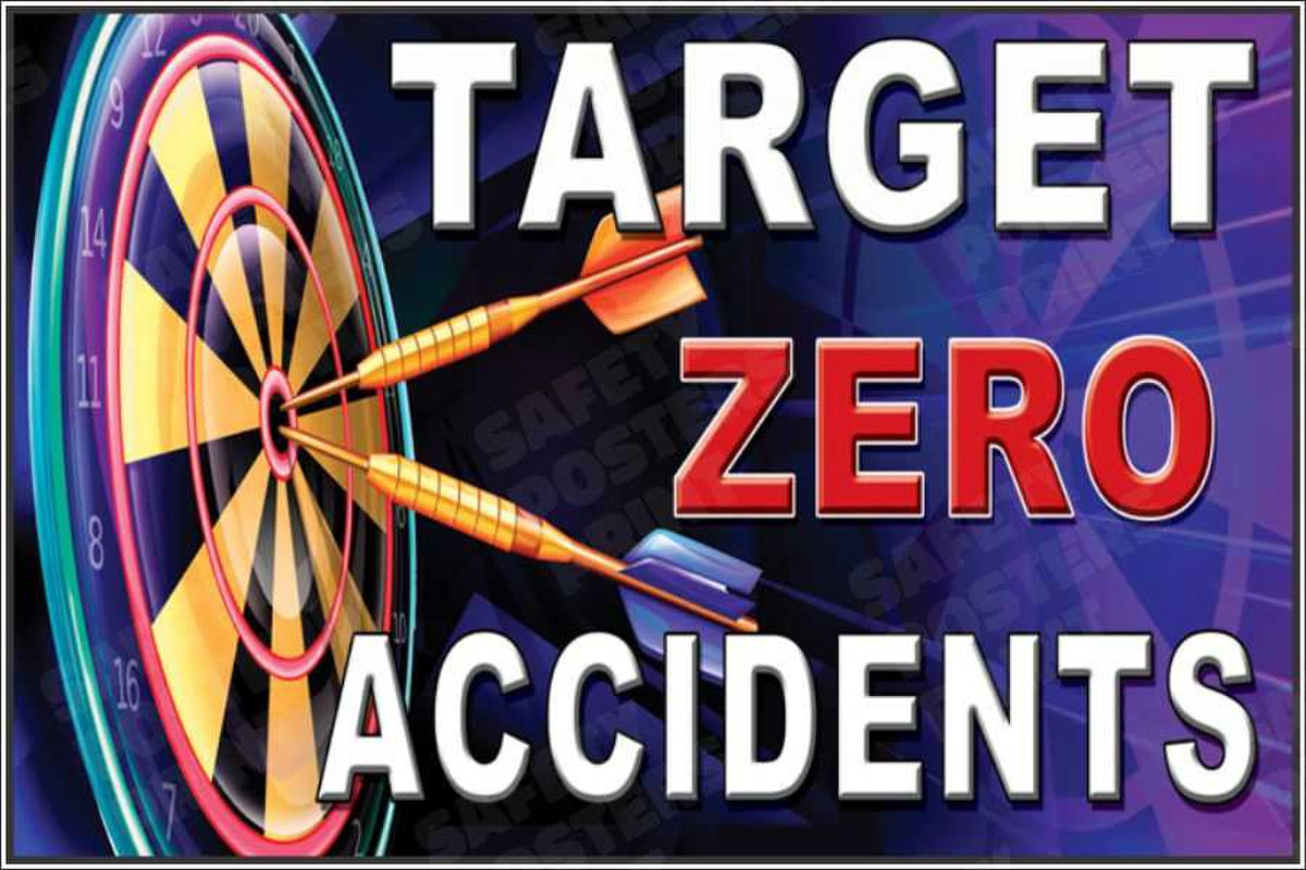 Target Zero Accidents - Safety Campaign Poster