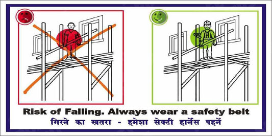 Scaffold Fall Protection - Safe and Unsafe Comparison