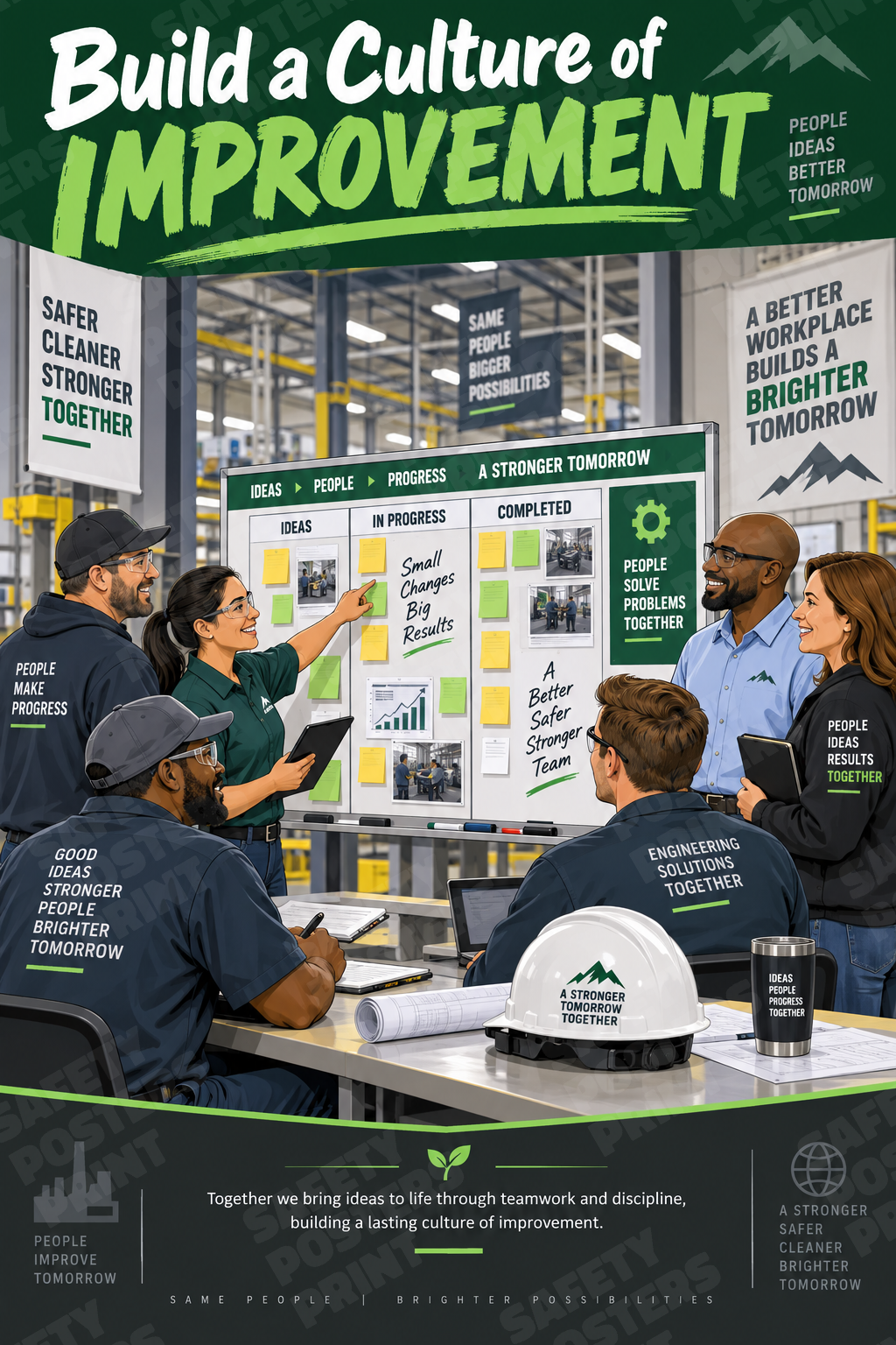 Build a Culture of Improvement industrial poster SMS-110