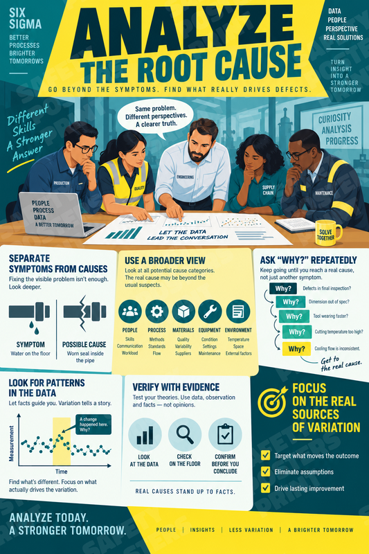 Analyze to the Root Cause industrial poster SMS-138
