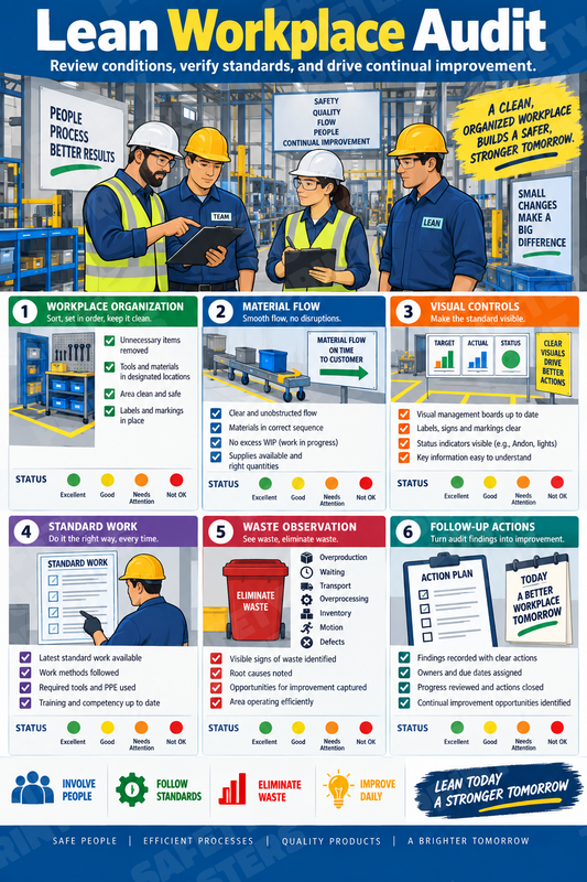 Lean Workplace Audit industrial poster SMS-139