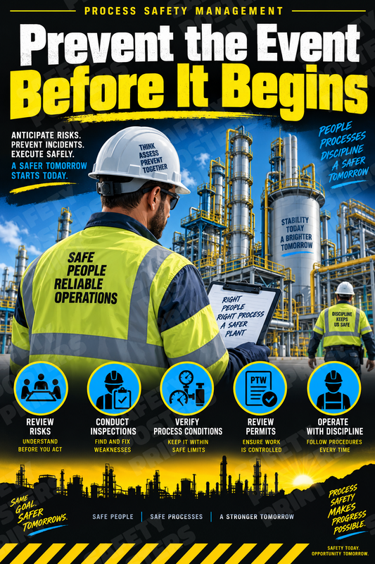 Prevent the Event Before It Begins industrial poster SMS-142