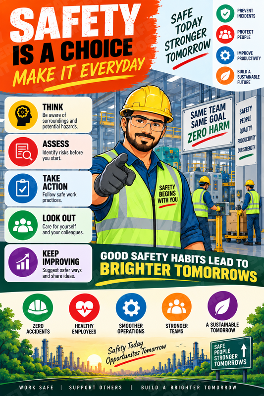 Safety Is a Choice - Make It Every Day industrial poster SMS-143