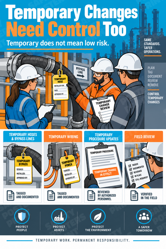 Temporary Changes Need Control Too industrial poster SMS-145